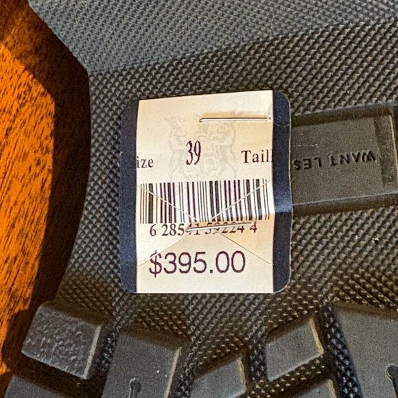 Want Les Essentiels (Portugal) Graves Shearling Lugged Navy Loafers-Size 39-BNWT - Picture 8 of 9